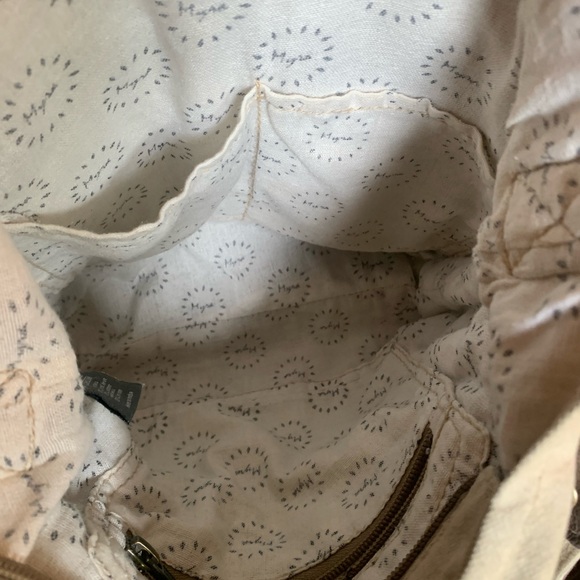 Myra Bag, Crossbody, NEUTRAL and BROWN. Outer shell 100 percent Cotton carve. - Picture 9 of 10